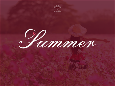 Summer - Logotype branding floopy hat flower hat logo logotype minimalist modern monogram september simple summer women
