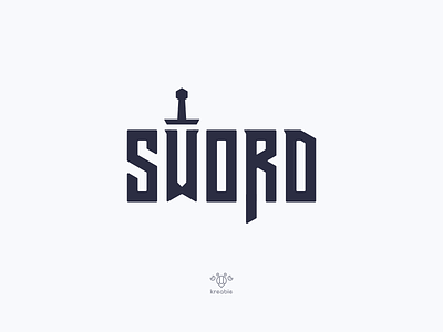 SWORD - LOGOTYPE cool gladiator king logo minimalist modern monogram samurai simple sword