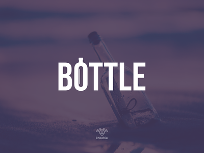 BOTTLE - LOGOTYPE bottle cool handm handmade logo logotype minimalist modern monogram simple typography vintage