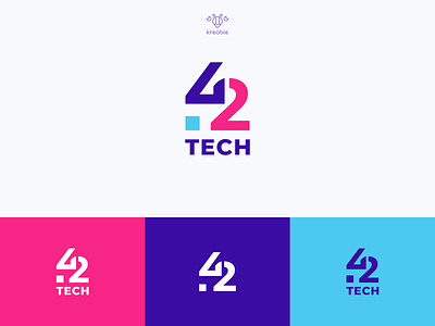 42 TECH - LOGO DESIGN cool design logo minimalist modern monogram simple