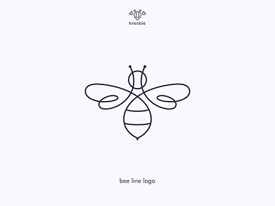 bee logo bee cool design honey line logo minimalist modern monogram simple