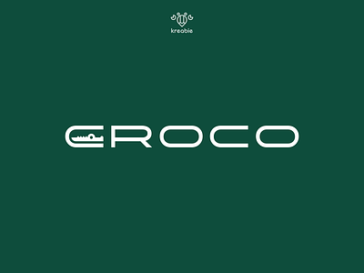 CROCO LOGOTYPE cool croco crocodile crocodille design logo logotype minimalist modern monogram simple wordmark