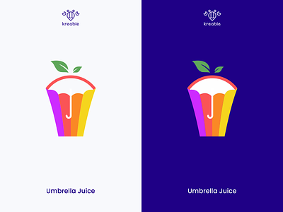 Umbrella Juice - Logo Design cool design fruit juice logo minimalist modern monogram simple umbrella