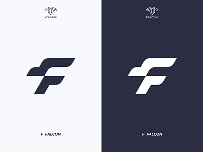F Falcon - Logo Design cool design falcon logo minimalist modern monogram simple