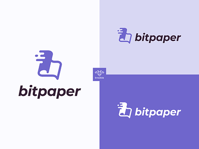 bitpaper - Logo design bit cool design logo minimalist modern monogram paper simple