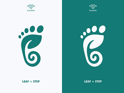 LIFE STEPS - LOGO DESIGN cool design foot leaf life logo minimalist modern monogram simple step