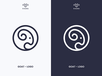 GOAT - LOGO DESIGN circle cool design goat logo minimalist modern monogram sheep simple