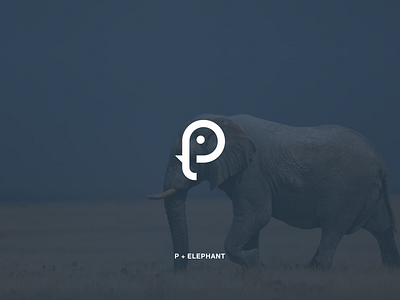 P Elephant pelephantanimallogosimpleicon