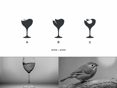 WineBird winebirdglassmonogramsimple