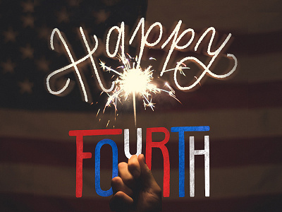 Happy Fourth america first shot handdrawn handlettering handmade july 4th lettering typography