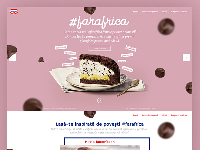 Dr.Oetker Farafrica - Musuroi de Cartita cake landing page sweets ui ux webdesign website