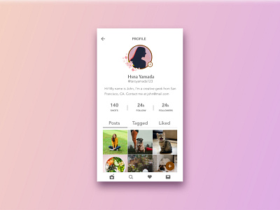 Dailyui006- profile app daily 100 challenge dailyui design dribbbleinvite dribbbleinvites ui ux xd