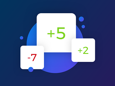 Point System Onboarding circles gradient score squares