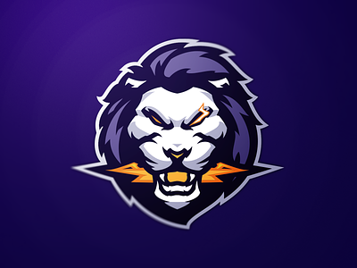 Lightning Lion athayadzn branding cat design gaming identity illustration lightning lion logo mascot logo sports sports logo vector
