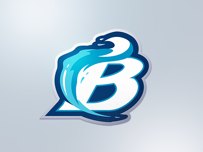 B + Water 🌊 b beach blue branding design gaming illustration lettermark logo mascot logo ocean sports sports logo ui ux vector water wave waves