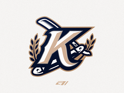 K Barber logo