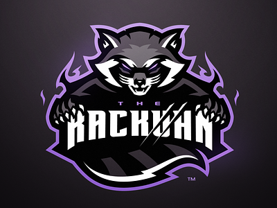 Raccoon athayadzn branding design fire gaming illustration logo mascot logo raccoon raccoon logo sports sports logo typography vector