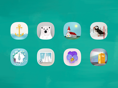 Icons For Iceland Ⅰ design icon