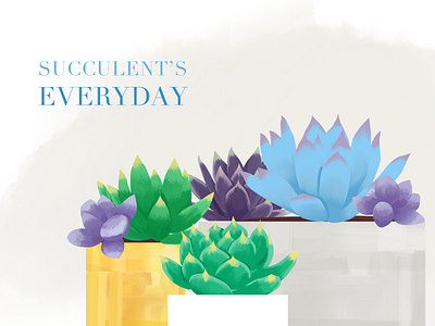 succulent 2 flat illustration web