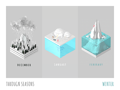 seasons 4 design flat illustration illustrator website