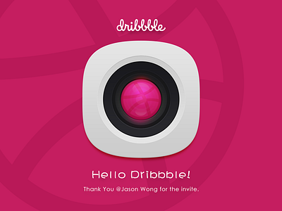 Hello Dribbble 3d hello icon pink ui