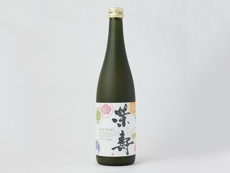 Eiju sake packaging logo liquor japan graphic drink doburoku branding