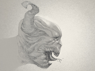 Martin creature drawing orc pencil