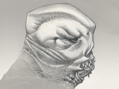 Scott alien drawing monster pencil sketch