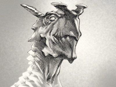 Esmeralda alien creature dragon drawing monster pencil sketch