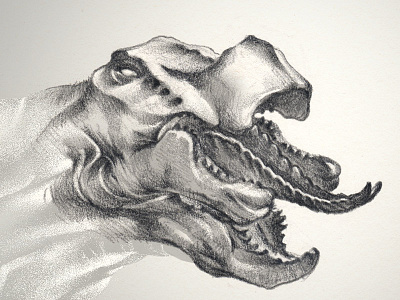 Andrea alien creature dragon drawing monster pencil sketch