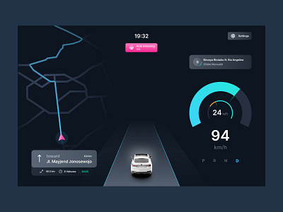 Minimal Autonomous Car Dashboard