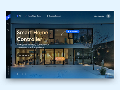Smart Home Concept - Web Design ai dribble smart smarthome web webapp webdesign webdesigner
