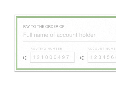 Pay to the order of...