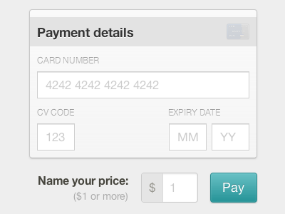 Name your price. card checkout credit gumroad price