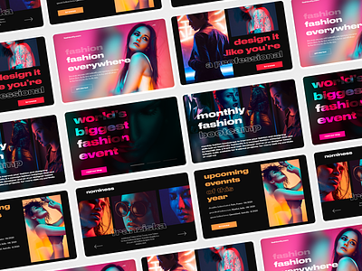Creative Fashion Website - Colorful UI Design colors concept gradients landing page minimal typography ui ux visual design website