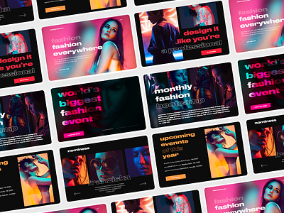 Creative Fashion Website - Colorful UI Design