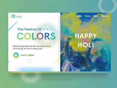 Holi Colors UI Concept