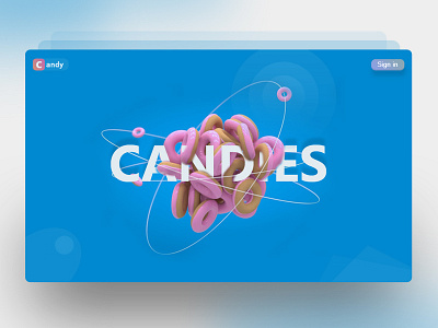 Candies - Experimental UI Concept colors concept experimental gradient interaction logo typography ui ux visual design