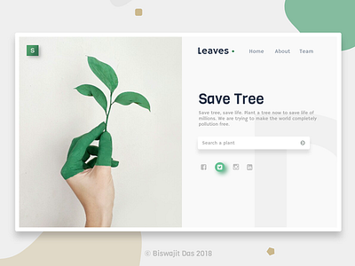 Leaves - Split Header Concept color colors gradient minimal split header typography ui ux website