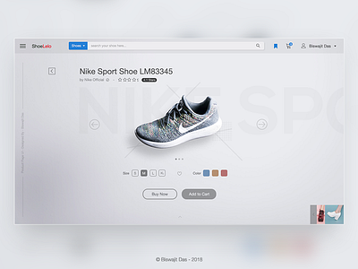 ShoeLelo - Minimal Product Page UI Design