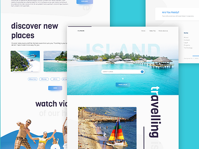 Travel Agency - Web UI UX Design color colors experimental gradient travel typography ui ux website