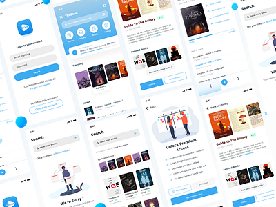 Ebook App UI UX & Visual Design colors concept interaction ios app minimal mobile app design typography ui ux visual design