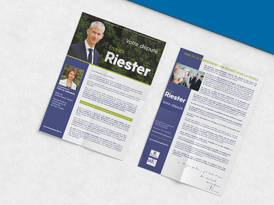 Circulaire officielle élections 2017 Franck Riester brochure flyer politic politics