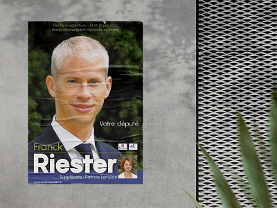Affiche officielle élections 2017 Franck Riester politics
