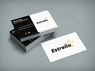 Business card and logo design for an event company in Africa business card carte de visite estrella etoile evenementiel event star