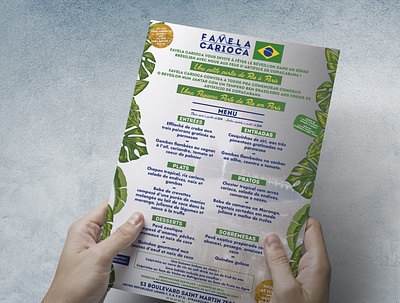Menu de restaurant brésilien brasil brazil brochure brésil menu menu design nye print restaurant