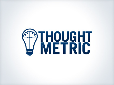 Thought Metric brain idea lightbulb logo