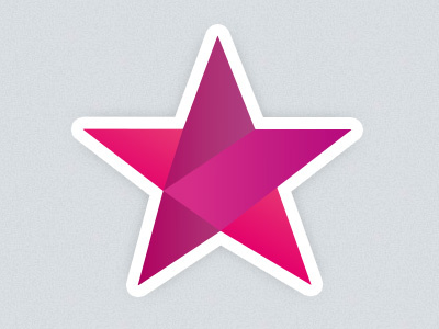 Dribbble Sticker free geometric pink star sticker stickermule