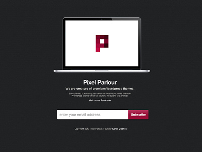 Re-design Pixel Parlour landing page