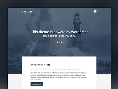 Beacon Wordpress Theme beacon blue responsive theme website design wordpress